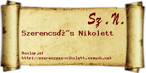 Szerencsés Nikolett névjegykártya